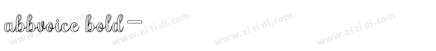 abbvoice bold字体转换